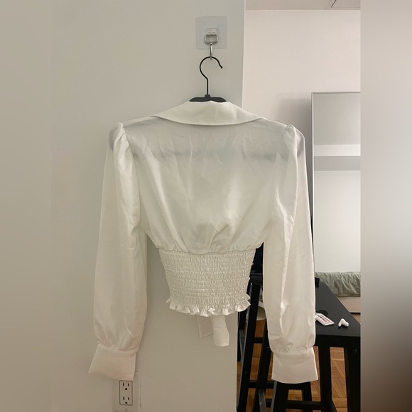 Asos White blouse with Ribbon - Picture 4 of 5